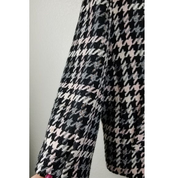 Nygard Collection Wool Blend Houndstooth Black/Pink/Cream Women's Jacket 14 - Picture 3 of 11